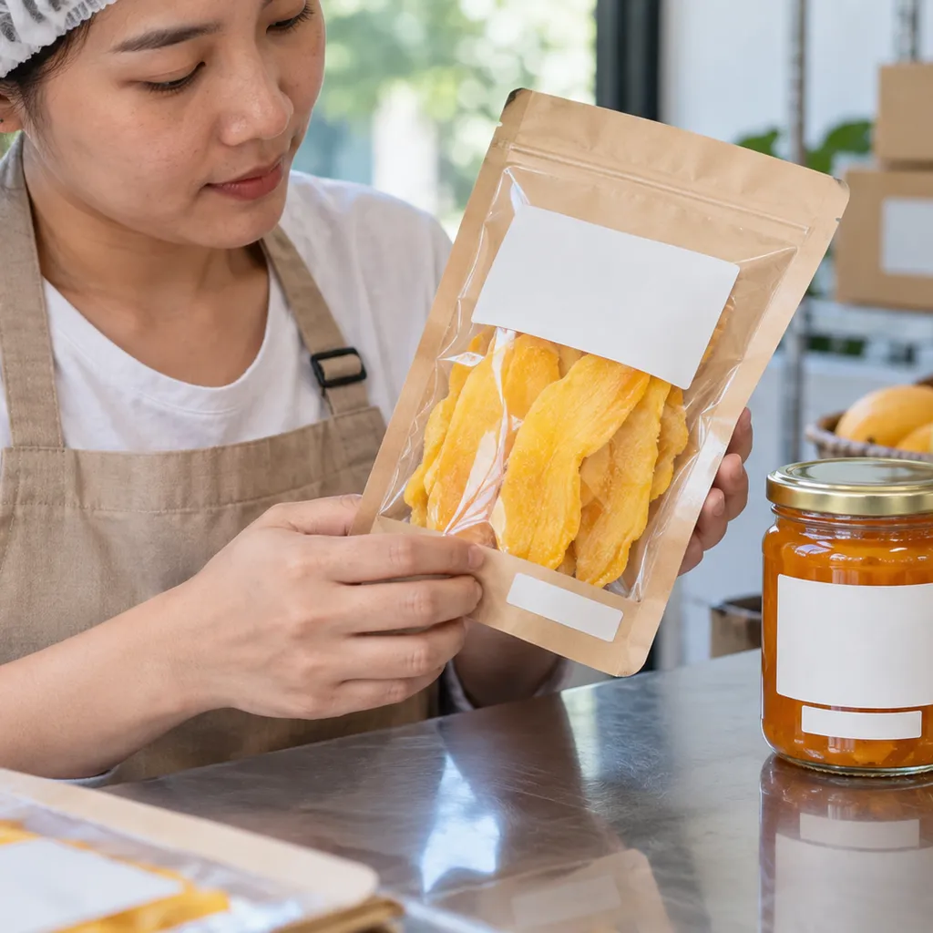 Kiểm tra nhãn và vị trí in hạn sử dụng trên bao bì thực phẩm